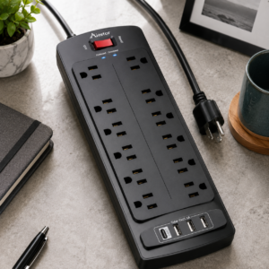 12-Outlet Surge Protector Power Strip with USB